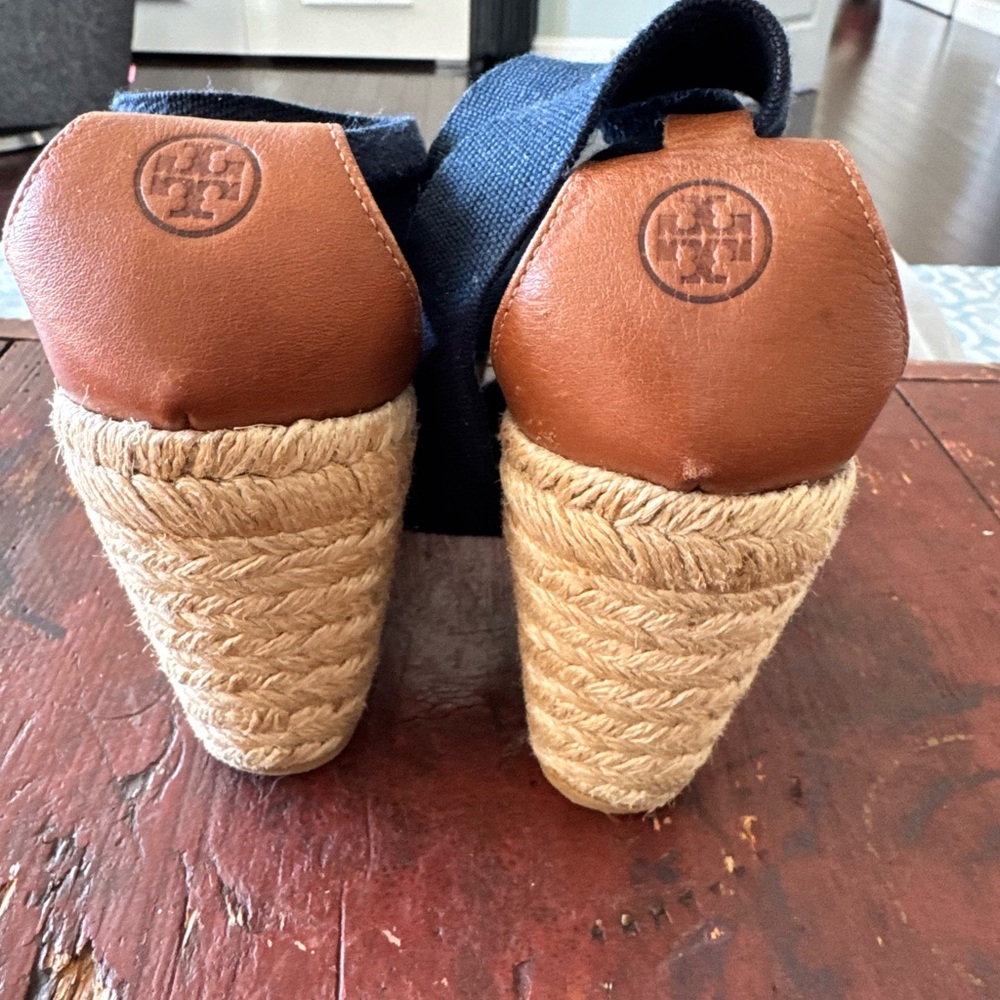 Tory Burch Brown Espadrille Wedges